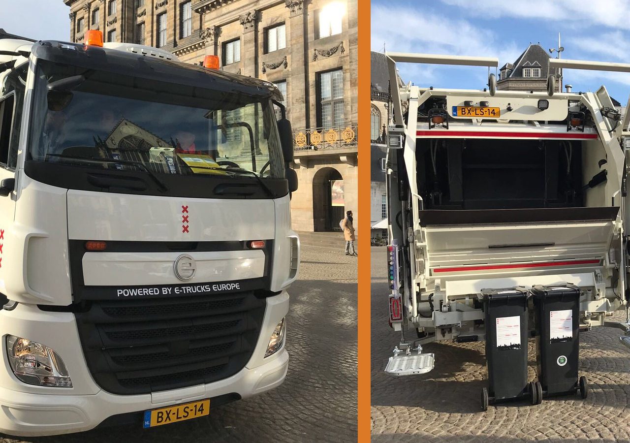 Elektrische vuilniswagen