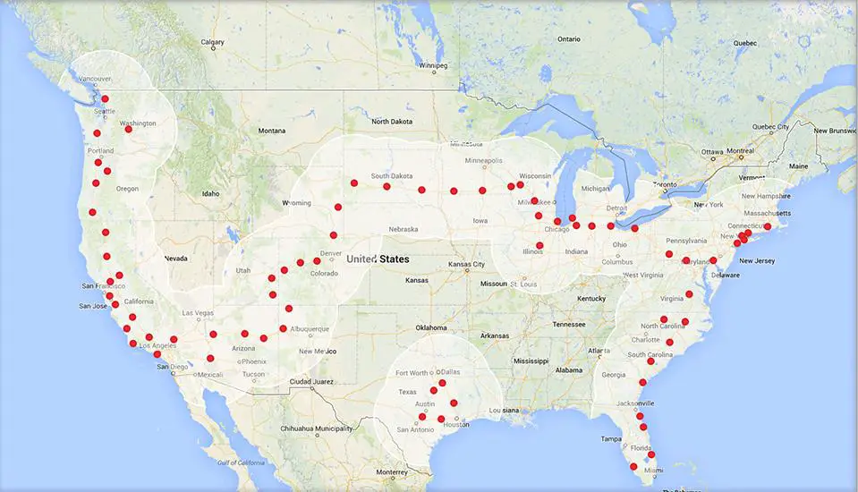 Tesla Model S rijdt dwars door de VS ...