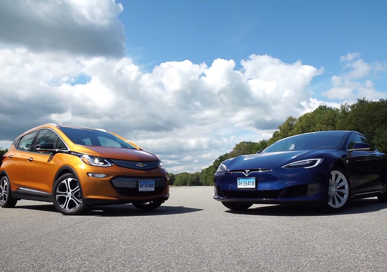 Chevrolet Bolt versus Tesla Model S 75D - Consumer Reports