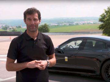 Mark Webber Porsche Mission E prototype