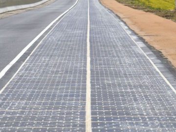 zonnepanelen op de weg