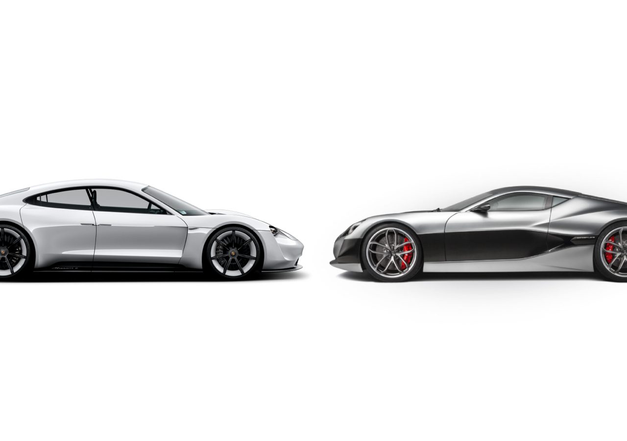 Porsche Mission E en Rimac Concept_One