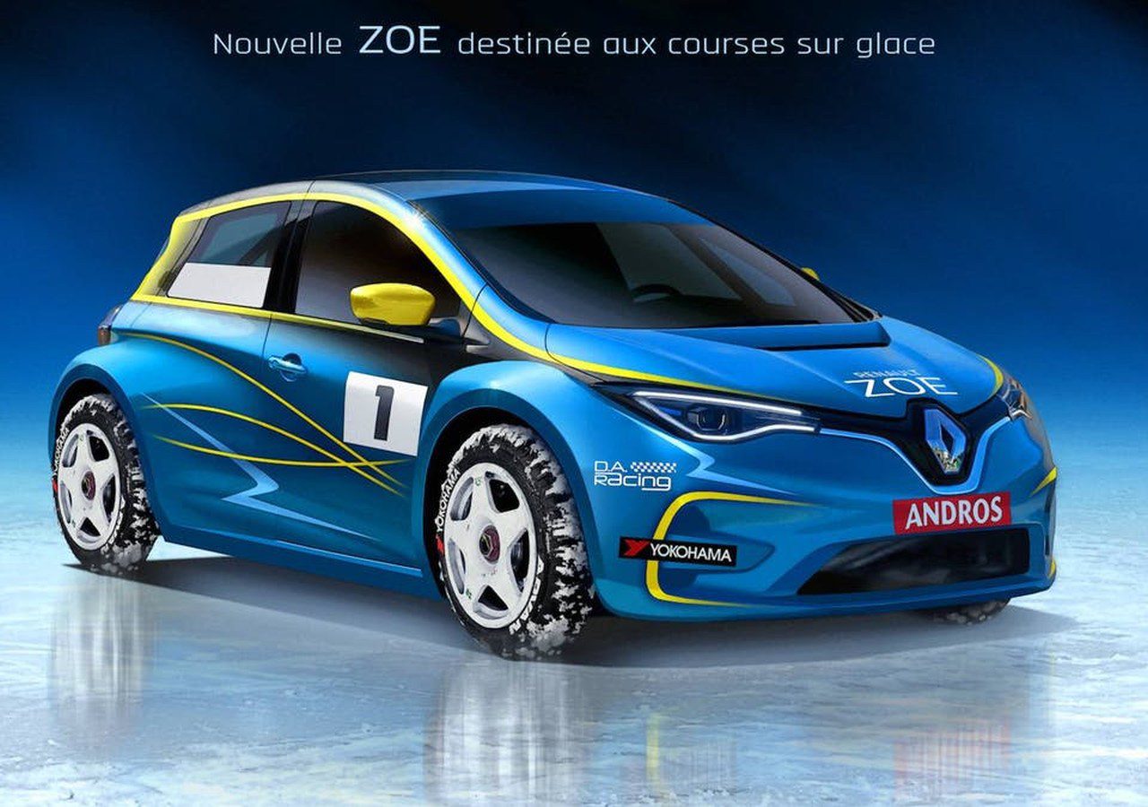 Deze Renault Zoe begeeft zich op glad ijs ...