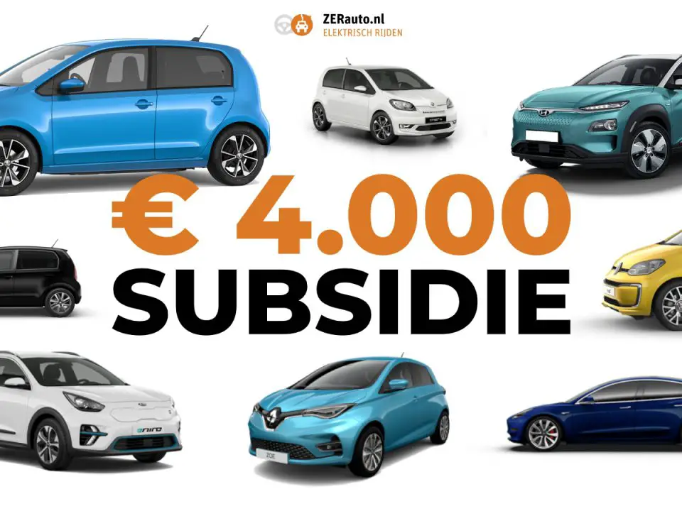 OVERZICHT Zo duur zijn elektrische auto's inclusief 4.000 euro subsidie