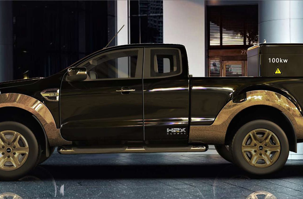 Elektrisch aangedreven pick-up op waterstof instant hit ...